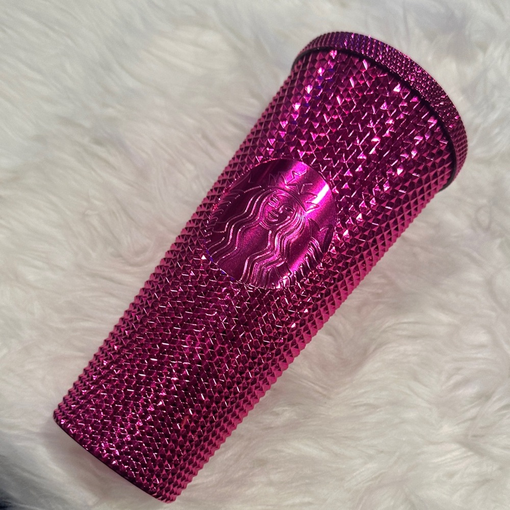 Starbucks Fuchsia Bling Tumbler no straw